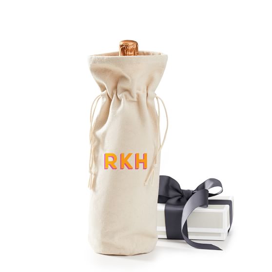 Monogrammed wine online bag