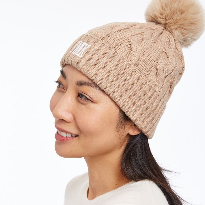 Green & Cheddar Knit Hat w/ Pom