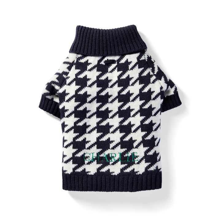 Houndstooth Knit Dog Sweater Mark and Graham