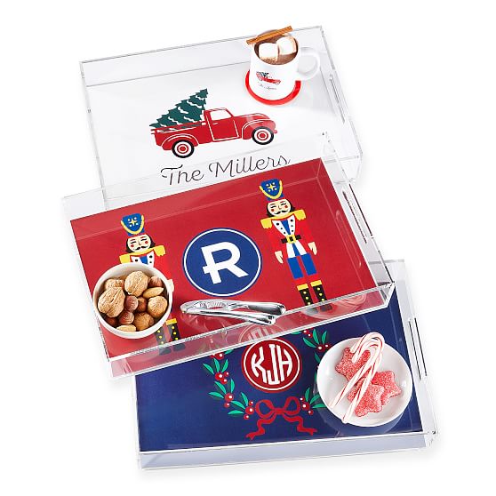 Patterned Lucite Tray Personalized Serving Tray Mark and Graham