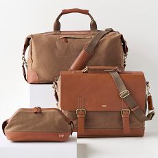 Beckett Waxed Canvas and Leather Messenger Briefcase