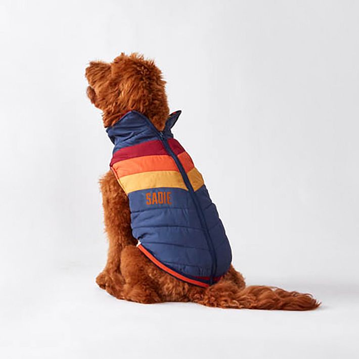 Chevron Puffer Pet Jacket | Mark and Graham