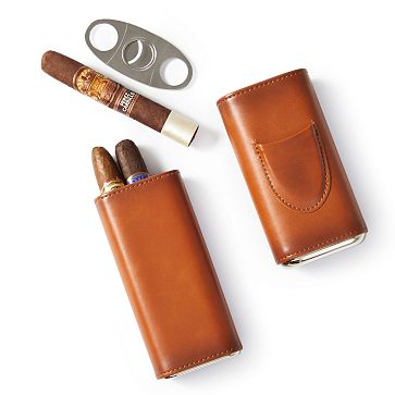 Buy Personalized Leather Double Cigar Case Luxury Cigar Case