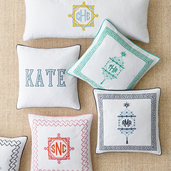 Monogram Throw Pillow COVERS, Bridesmaid Gift, Accent Pillows