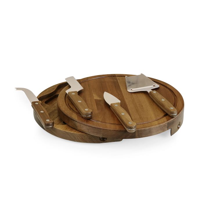 Swivel Cheese Board and Knives Set