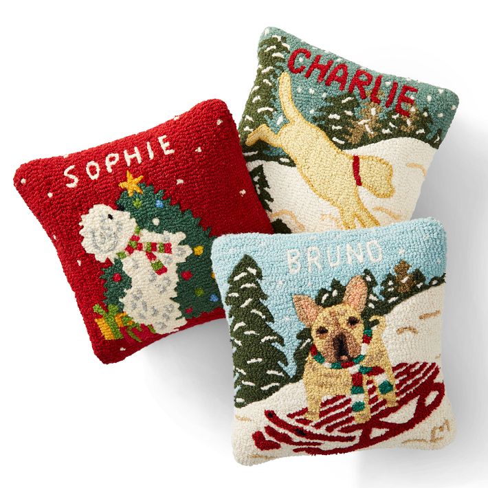 Hand Hooked Personalized Pet Pillows