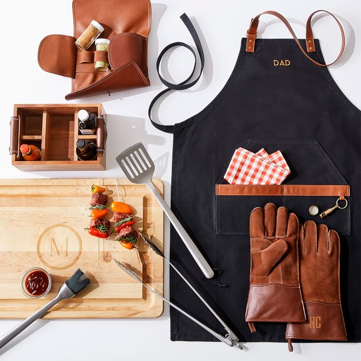 Waxed Canvas and Leather BBQ Apron