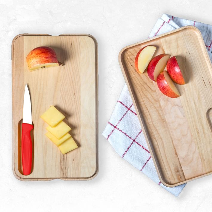 Maple Wood Travel Cheese Board and Knife Set