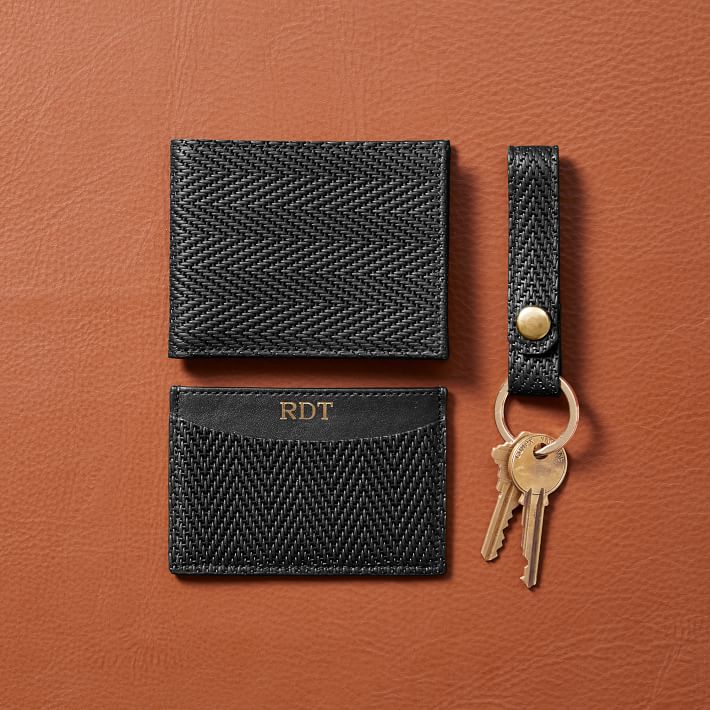 Textured Leather Business Card Case