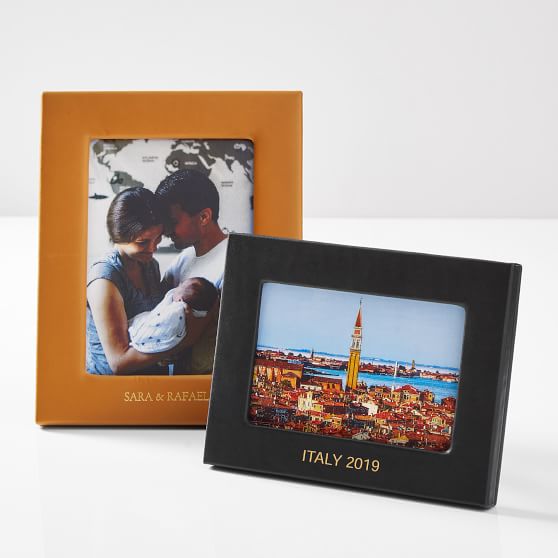 Engraved Couple's White Picture Frame - Vertical 4x6