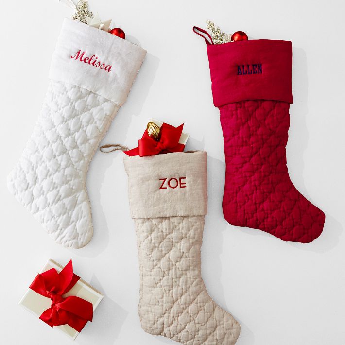 Quilted Personalized Christmas Stocking