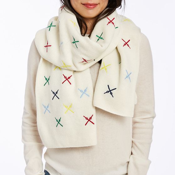 Embroidered Ski Scarf | Mark and Graham