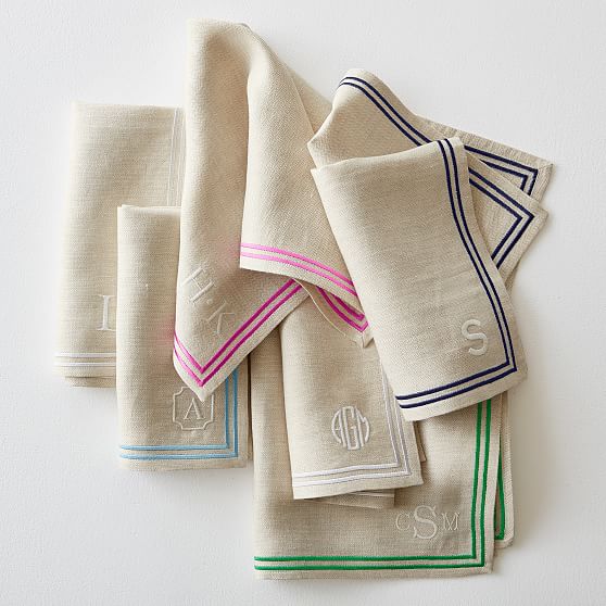 St. Barts Linen Napkin Set (Choose 4 or 6) (Ready to SHIP) Mix / Set of 4