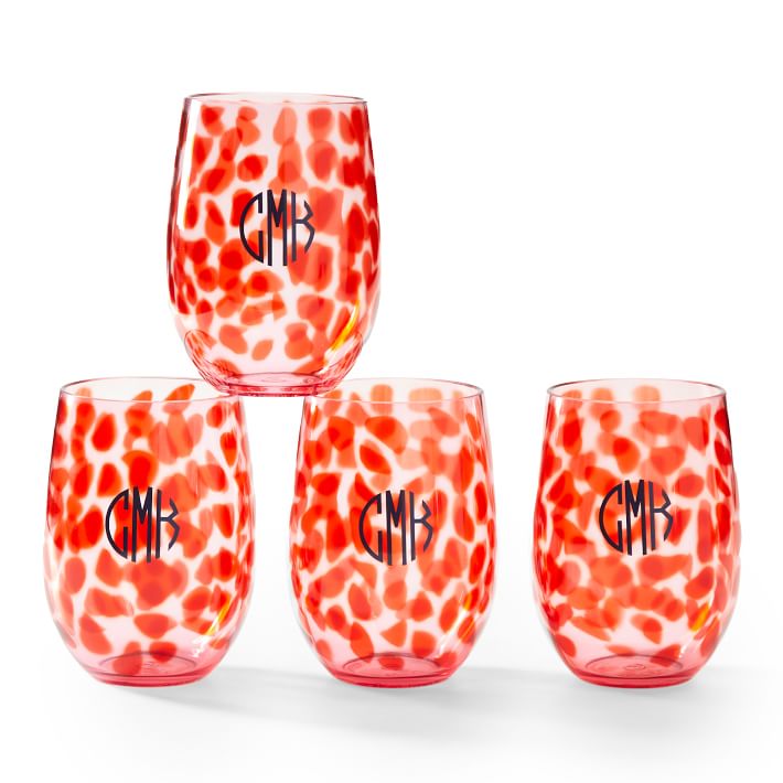 Painted Stemless Leopard Wine Glasses Perfect for a Birthday Gift or  Bridesmaids 