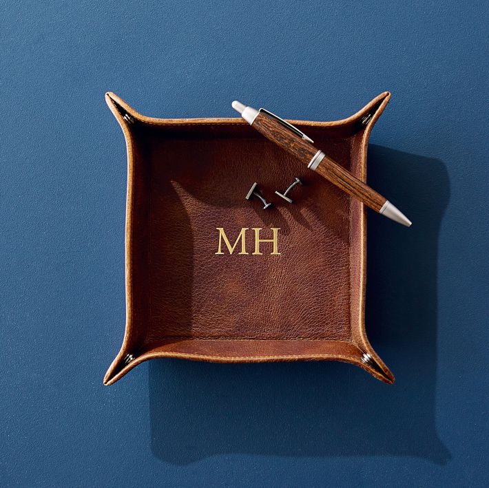 Classic Pigskin Leather Catchall Tray