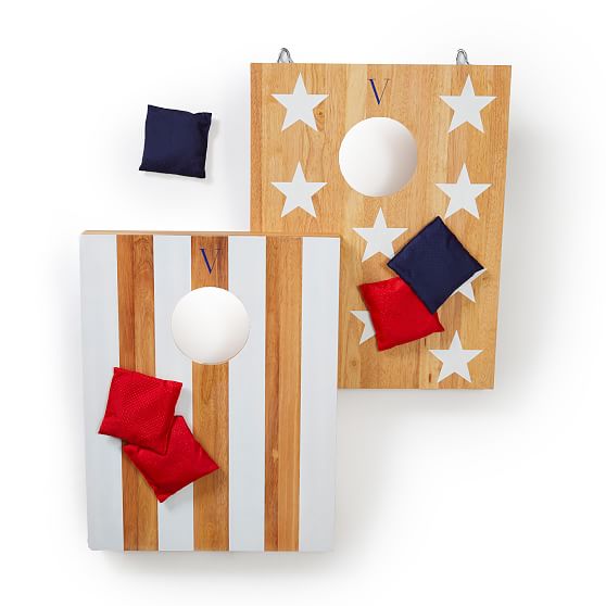Lacquer Bean Bag Toss Monogrammed Cornhole Set Mark and Graham