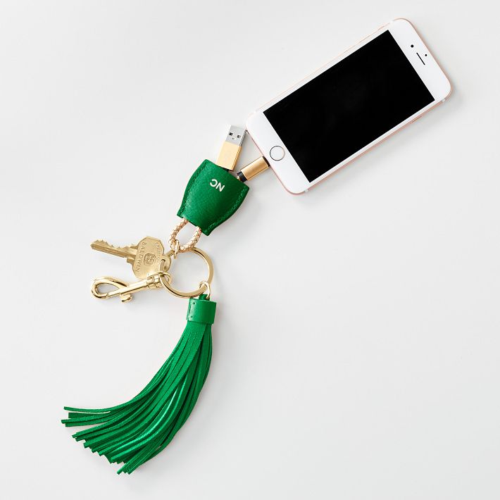 12 Lightning To Usb-a Tassel Keychain Cable - Heyday™ Cool Marble