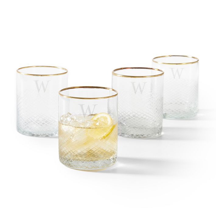 Gold Rim Wine Glass - Set of 4 - Rachel Parcell