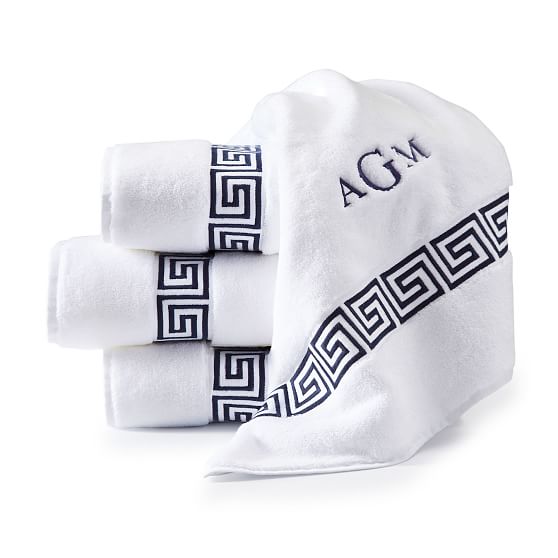 Hydrocotton Greek Key Bath Towel Mark and Graham