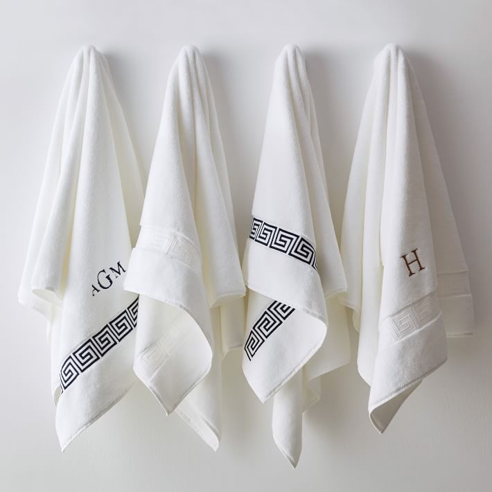 Hydrocotton Greek Key Bath Towel Mark and Graham