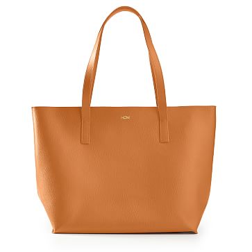 Monogrammed Everyday Italian Leather Tote Bag | Mark and Graham