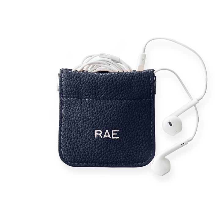 Monogrammed Hinged Earbud Case Tech Cases Mark and Graham