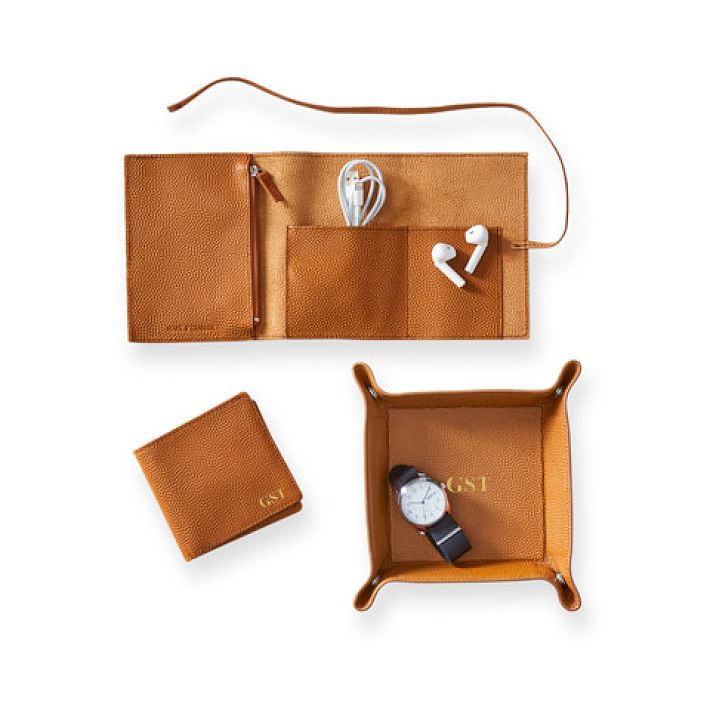 Basketball Leather Catchall Tray