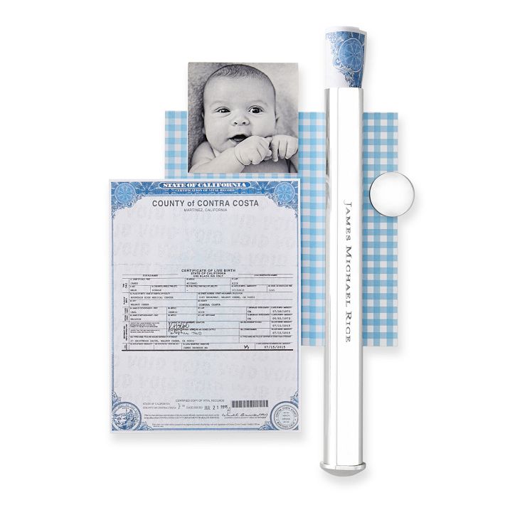 Sterling Silver Birth Certificate Holder