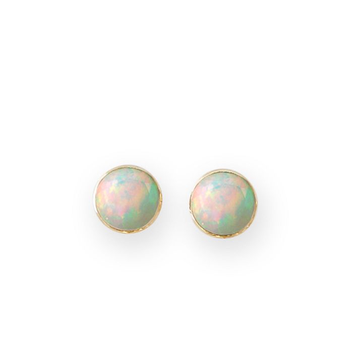 Ariel Gordon Semi-Precious Stone and 14 Karat Gold Earrings, Opal