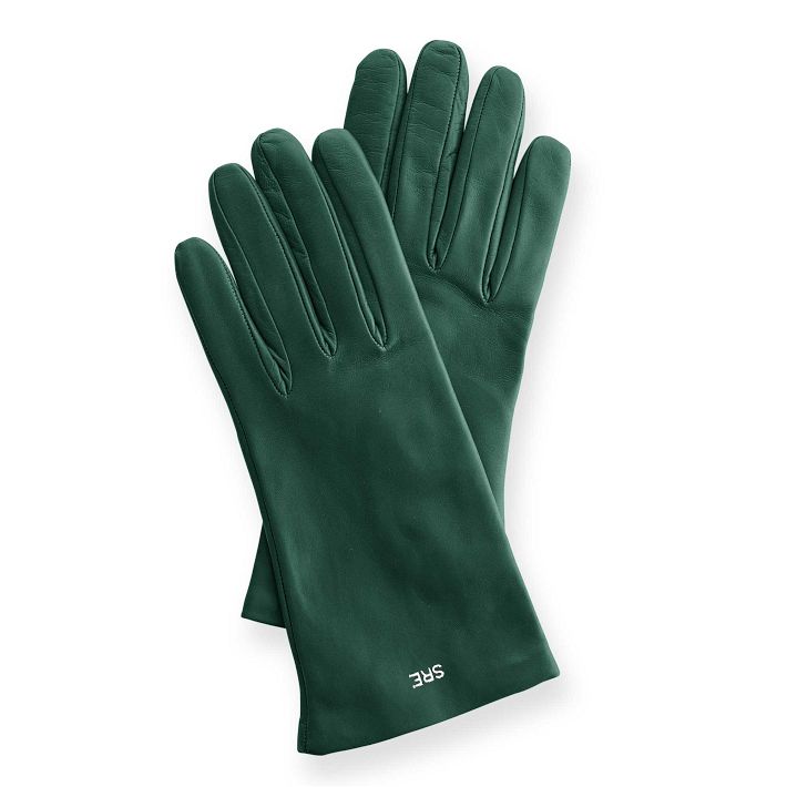 Women's Italian Leather Classic Glove, 6.5, Extra-Small, Racing Green