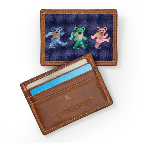 Upland Shoot Needlepoint Credit Card Wallet by Smathers & Branson main image 1