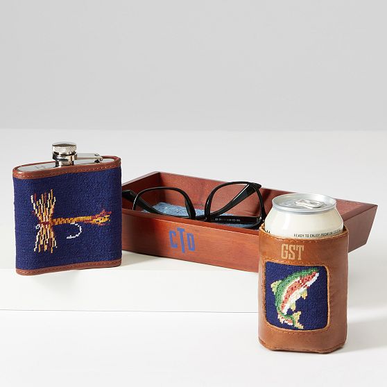 Smathers & Branson Needlepoint Flask | Mark and Graham