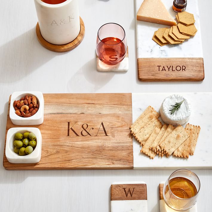 Wood &amp; Marble Charcuterie Board