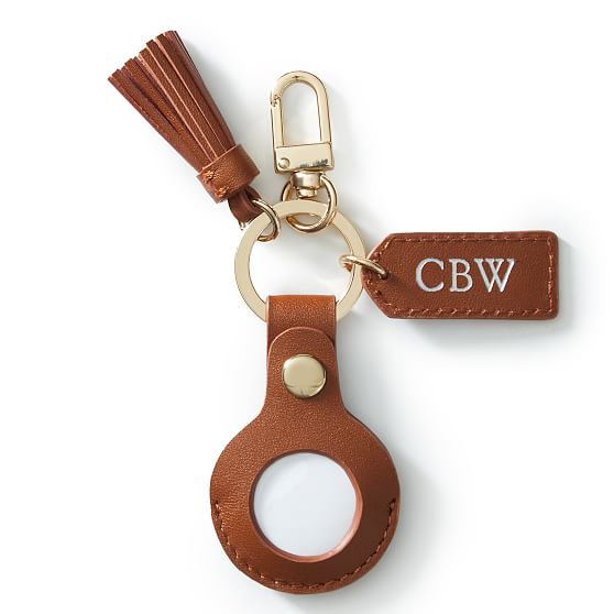 Leather Tassel Keychain for AirTag Mark and Graham