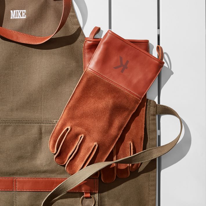 Leather and Suede BBQ Gloves