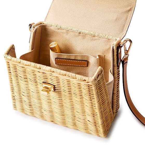 rattan cross body bag