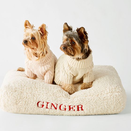 View of Personalized Sherpa Dog Bed | Mark and Graham