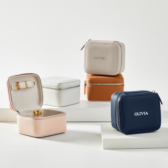 Petite Monogrammed Travel Jewelry Case Mark and Graham