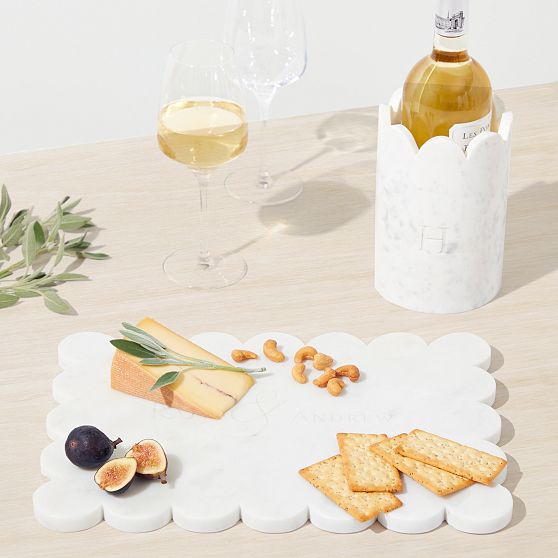 Scalloped Marble Cheese Board