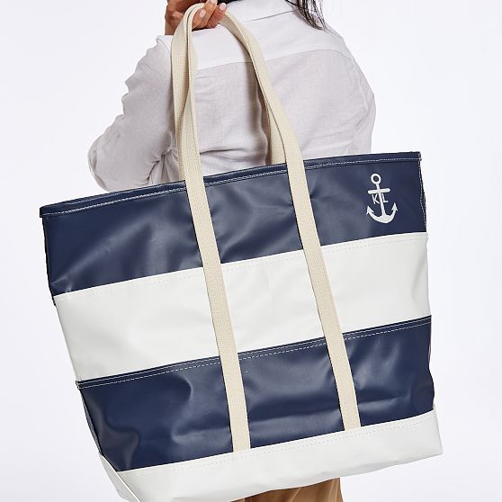 Mark &amp; Graham x Steele Stripe Waterproof Tote