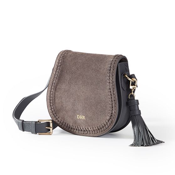 Suede Saddle Crossbody Bag