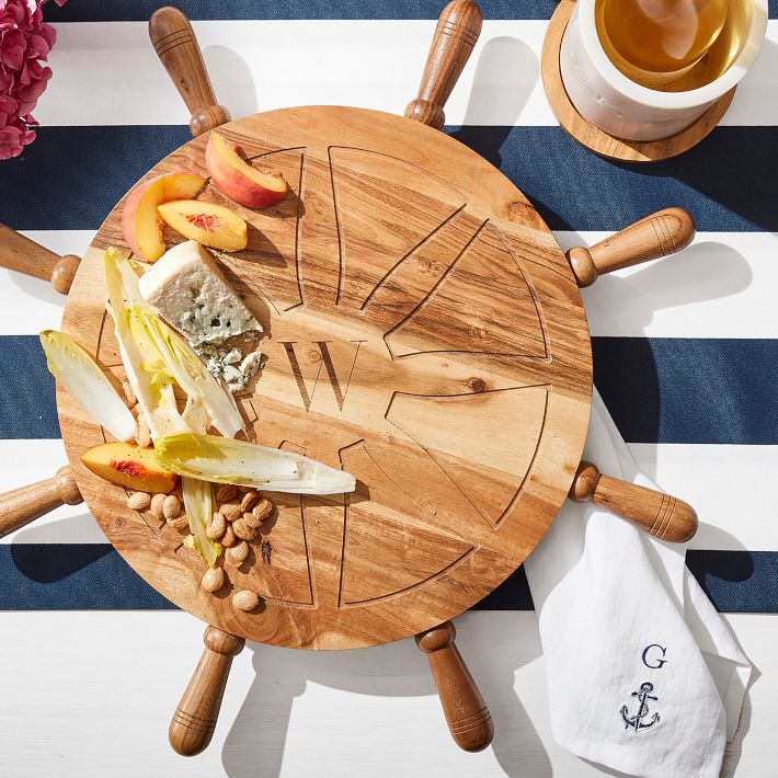 Nautical Ship Wheel Lazy Susan