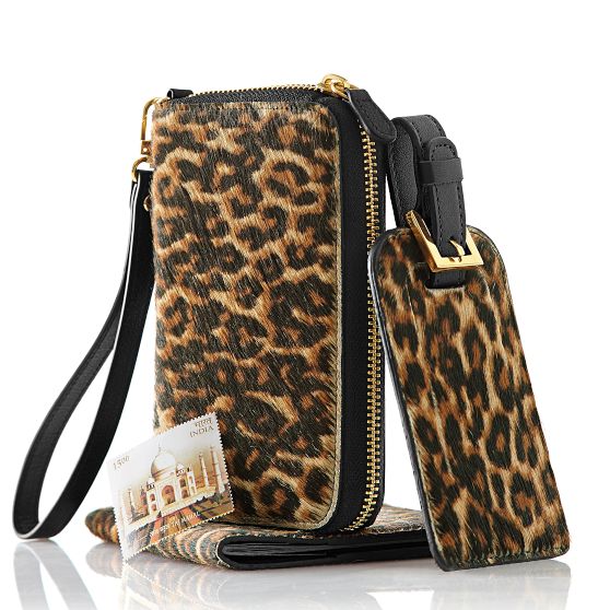 Leopard Zipper Wristlet