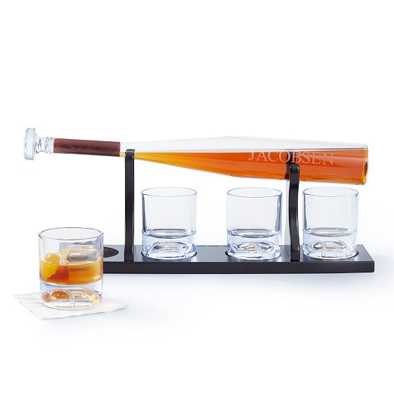 Baseball Decanter and Glasses Gift Set