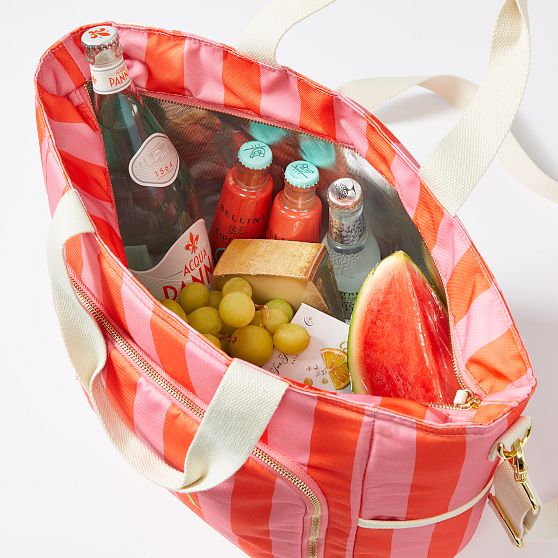 Cabana Stripe Cooler Tote Bag