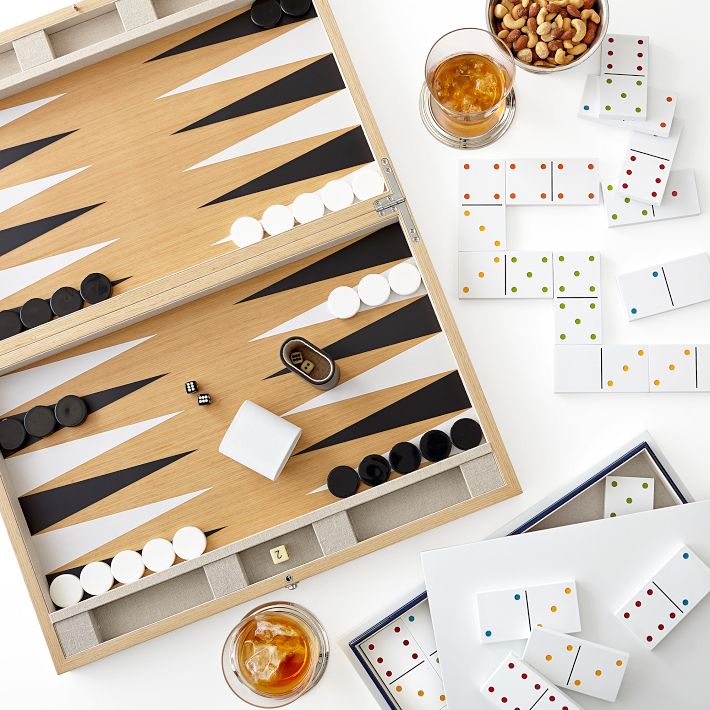 Oak Backgammon Set