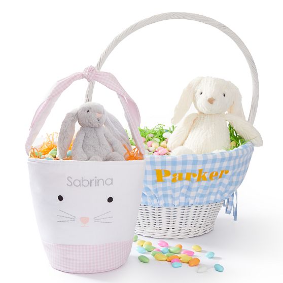 Pottery Barn Kids White Wicker Easter Basket Set