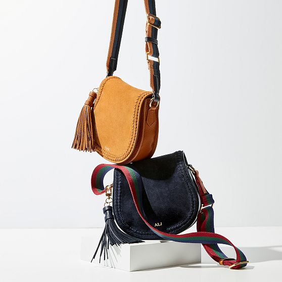 Suede Saddle Crossbody Bag