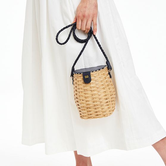 Seaside Wicker Crossbody Bag