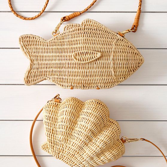 Wicker Shell Crossbody